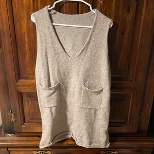 Cozy Knit Sleeveless Top with Pockets